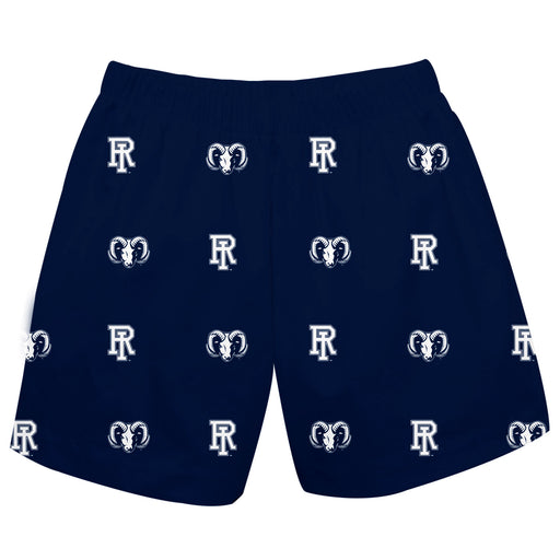 Rhode Island Rams Vive La Fete Boys Game Day All Over Logo Elastic Waist Classic Play Navy Pull On Short