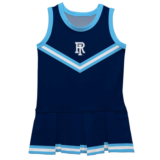 Rhode Island Rams Vive La Fete Game Day Navy Sleeveless Cheerleader Dress