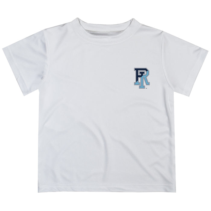 Rhode Island Rams Hand Sketched Vive La Fete Impressions Artwork Boys White Short Sleeve Tee Shirt