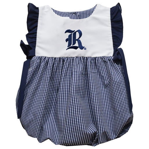 Rice University Owls Embroidered Navy Gingham Bubble