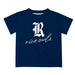 Rice University Owls Vive La Fete Script V1 Blue Short Sleeve Tee Shirt