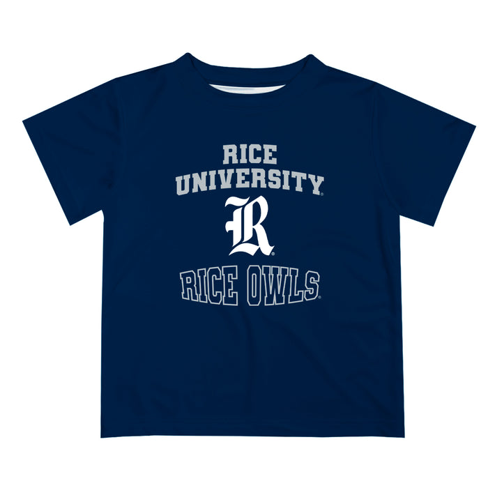 Rice University Owls Vive La Fete Boys Game Day V3 Blue Short Sleeve Tee Shirt