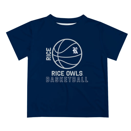 Rice University Owls Vive La Fete Basketball V1 Blue Short Sleeve Tee Shirt