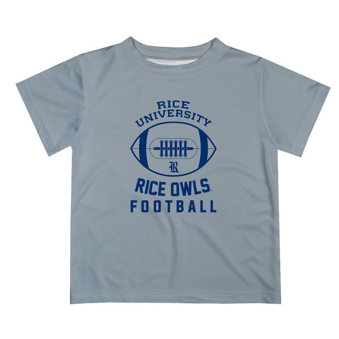 Rice University Owls Vive La Fete Football V2 Gray Short Sleeve Tee Shirt