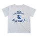Rice University Owls Vive La Fete Boys Game Day V1 White Short Sleeve Tee Shirt