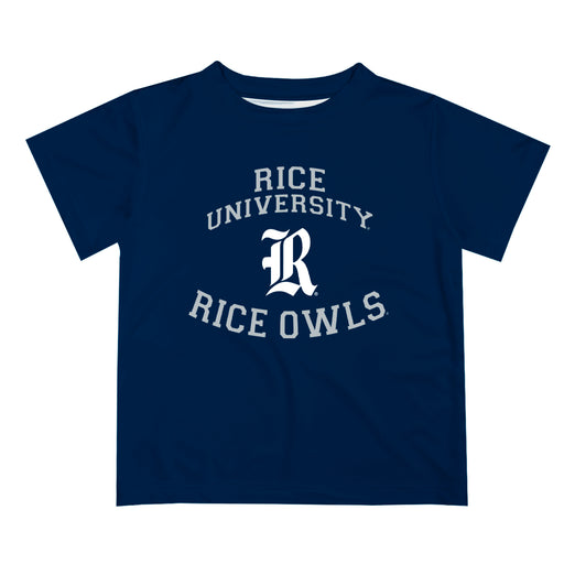 Rice University Owls Vive La Fete Boys Game Day V1 Blue Short Sleeve Tee Shirt