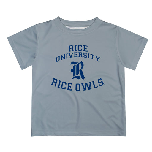 Rice University Owls Vive La Fete Boys Game Day V1 Gray Short Sleeve Tee Shirt