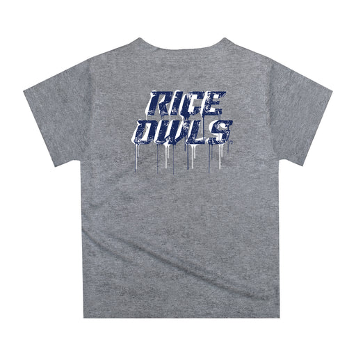 Rice University Owls Original Dripping Football Helmet Heather Gray T-Shirt by Vive La Fete - Vive La Fête - Online Apparel Store