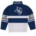 Rice Owls Logo Stripes Blue Long Sleeve Quarter Zip Sweatshirt - Vive La Fête - Online Apparel Store