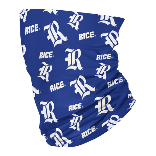 Rice Owls All Over Logo Blue Neck Gaiter - Vive La Fête - Online Apparel Store