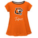 Rochester Institute of Technology Tigers Vive La Fete Girls Game Day Short Sleeve Orange Top with School Logo and Name