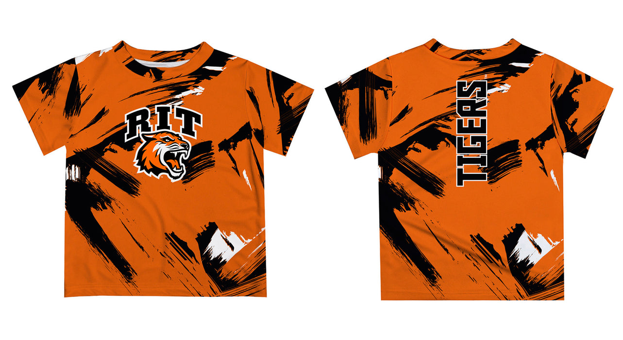 Rochester Institute of Technology Tigers, RIT Tigers Vive La Fete Boys Game Day Orange Short Sleeve Tee Paint Brush - Vive La Fête - Online Apparel Store