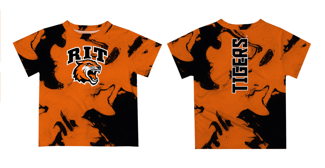 Rochester Institute of Technology Tigers, RIT Tigers Vive La Fete Marble Boys Game Day Orange Short Sleeve Tee - Vive La Fête - Online Apparel Store