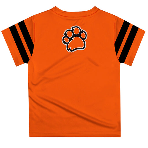 Rochester Institute of Technology Tigers, RIT Tigers Vive La Fete Boys Game Day Orange Short Sleeve Tee with Stripes on - Vive La Fête - Online Apparel Store