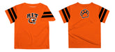Rochester Institute of Technology Tigers, RIT Tigers Vive La Fete Boys Game Day Orange Short Sleeve Tee with Stripes on - Vive La Fête - Online Apparel Store