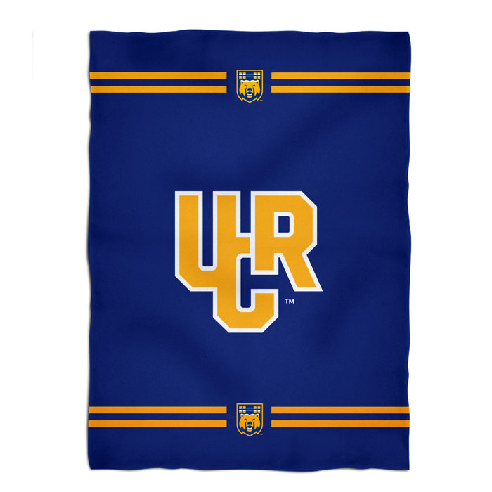 UC Riverside The Highlanders UCR Vive La Fete Game Day Soft Premium Fleece Blue Throw Blanket 40" x 58” Logo and Stripes - Vive La Fête - Online Apparel Store