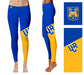UC Riverside The Highlanders UCR Vive la Fete Game Day Collegiate Leg Color Block Women Blue Gold Yoga Leggings - Vive La Fête - Online Apparel Store