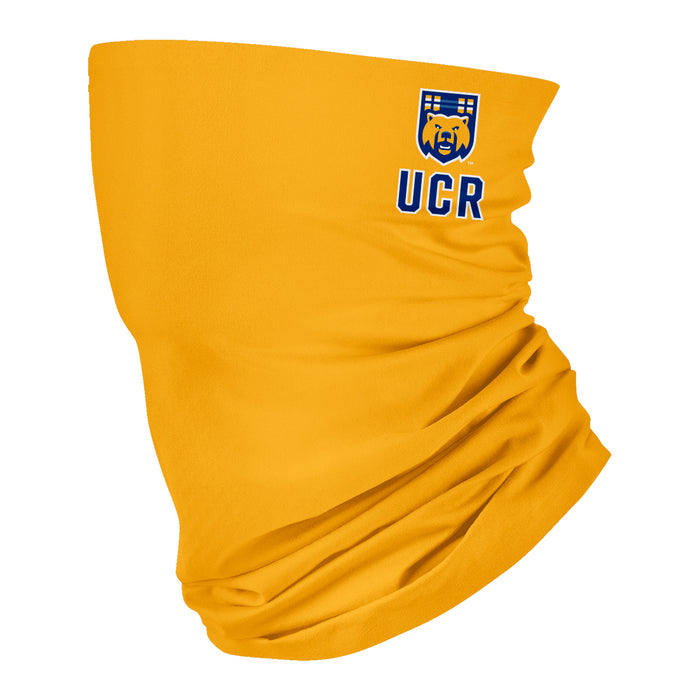 University of California, Riverside Highlanders UCR Gold Game Day Collegiate Logo Face Soft Four Way Stretch Neck Gaiter - Vive La Fête - Online Apparel Store