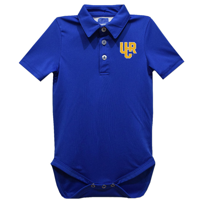 Riverside Highlanders UCR Embroidered Royal Solid Knit Polo Onesie
