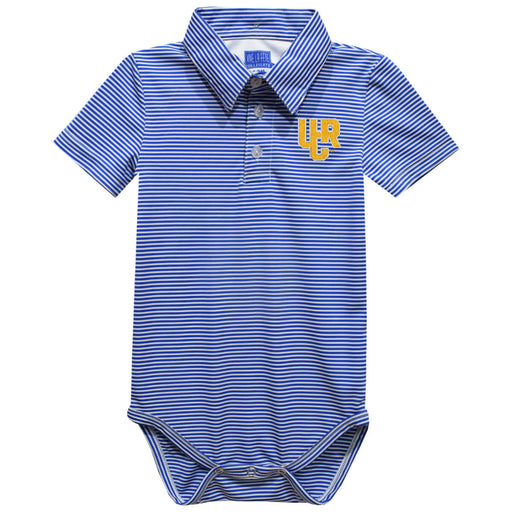 Riverside Highlanders UCR Embroidered Royal Stripe Knit Boys Polo Bodysuit