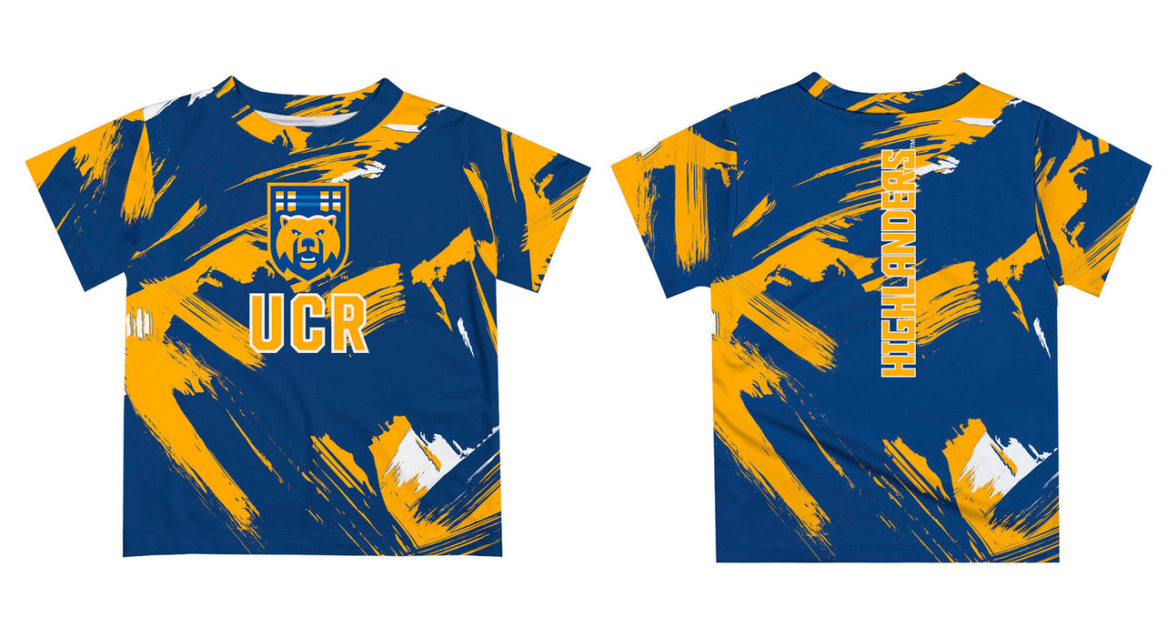 Riverside Highlanders UCR Vive La Fete Boys Game Day Blue Short Sleeve Tee Paint Brush - Vive La Fête - Online Apparel Store