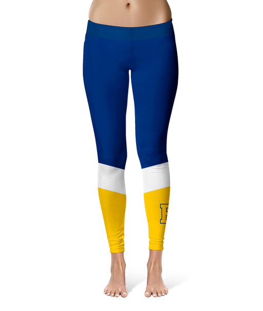Rochester Yellowjackets Vive la Fete Game Day Collegiate Ankle Color Block Women Blue Gold Yoga Leggings - Vive La Fête - Online Apparel Store