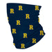 Rochester Yellowjackets Neck Gaiter Navy All Over Logo R - Vive La Fête - Online Apparel Store