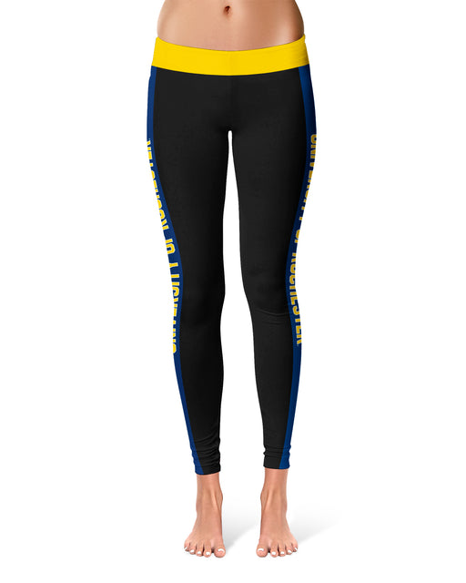 Rochester Yellowjackets Blue Stripe Black Leggings - Vive La Fête - Online Apparel Store