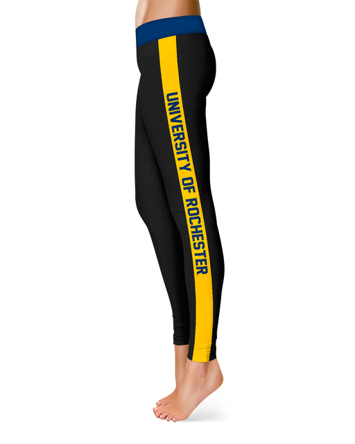 Rochester Yellowjackets Gold Stripe Black Leggings - Vive La Fête - Online Apparel Store
