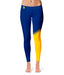 Rochester Yellowjackets Vive la Fete Game Day Collegiate Leg Color Block Women Blue Gold Yoga Leggings - Vive La Fête - Online Apparel Store