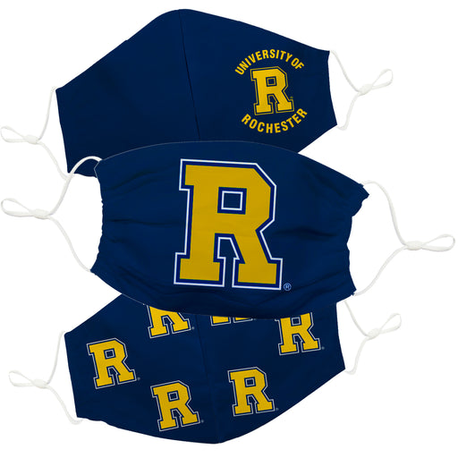 Rochester Yellowjackets Face Mask Navy Set of Three - Vive La Fête - Online Apparel Store