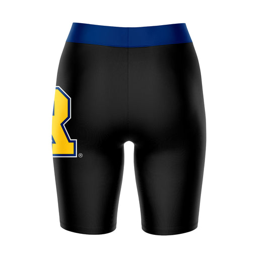 Rochester Yellowjackets Vive La Fete Game Day Logo on Thigh and Waistband Black and Blue Women Bike Short 9 Inseam" - Vive La Fête - Online Apparel Store