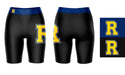 Rochester Yellowjackets Vive La Fete Game Day Logo on Thigh and Waistband Black and Blue Women Bike Short 9 Inseam" - Vive La Fête - Online Apparel Store