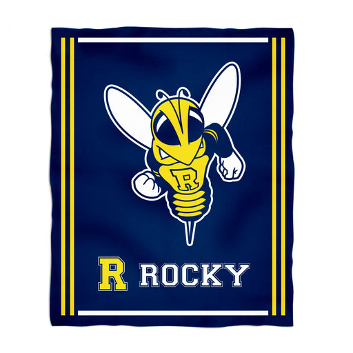 Rochester Yellowjackets Vive La Fete Kids Game Day Blue Plush Soft Minky Blanket 36 x 48 Mascot