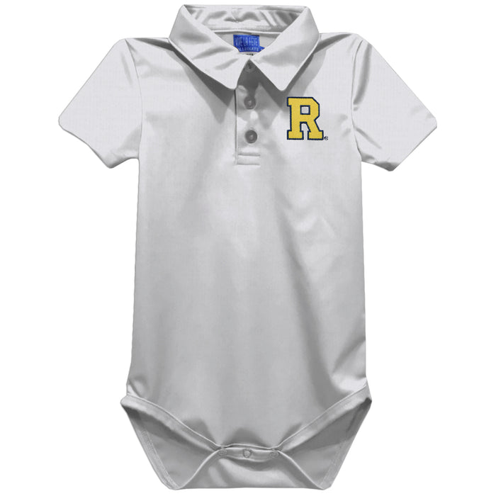 Rochester Yellowjackets Embroidered White Solid Knit Boys Polo Bodysuit