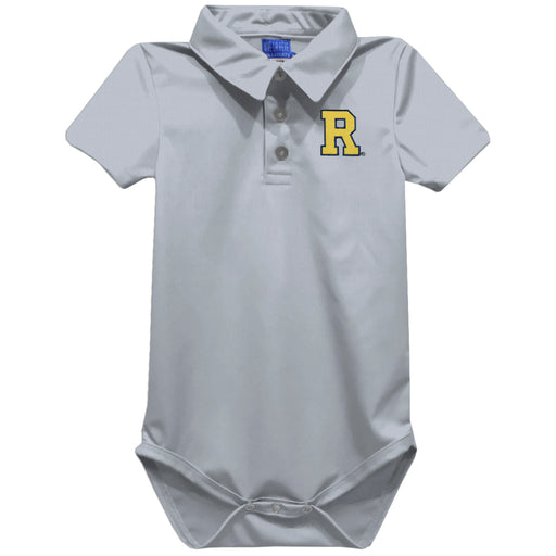 Rochester Yellowjackets Embroidered Gray Solid Knit Boys Polo Bodysuit