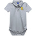 Rochester Yellowjackets Embroidered Gray Solid Knit Boys Polo Bodysuit
