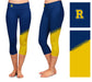 Rochester Yellowjackets Vive La Fete Game Day Collegiate Leg Color Block Girls Blue Gold Capri Leggings - Vive La Fête - Online Apparel Store