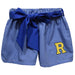 Rochester Yellowjackets Embroidered Royal Gingham Girls Short with Sash