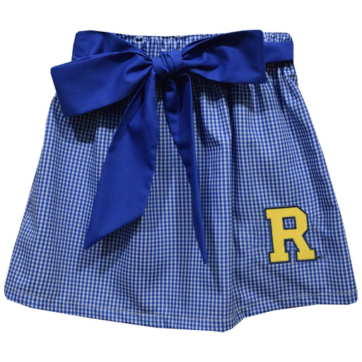 Rochester Yellowjackets Embroidered Royal Gingham Skirt With Sash