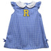 Rochester Yellowjackets Embroidered Royal Gingham A Line Dress