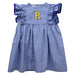 Rochester Yellowjackets Embroidered Royal Gingham Ruffle Dress