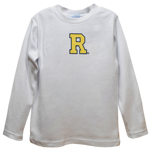 Rochester Yellowjackets Embroidered White Knit Long Sleeve Boys Tee Shirt