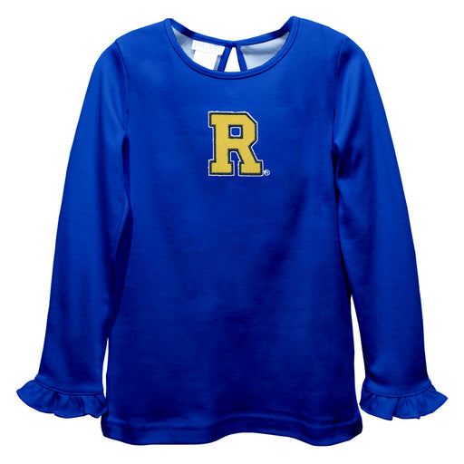Rochester Yellowjackets Embroidered Royal Knit Long Sleeve Girls Blouse