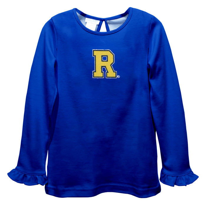 Rochester Yellowjackets Embroidered Royal Knit Long Sleeve Girls Blouse