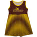 Rowan University Profs RU Brown and Gold Sleeveless Tank Dress with Stripes on Skirt by Vive La Fete