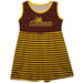 Rowan University Profs RU Brown and Gold Sleeveless Tank Dress with Stripes on Skirt by Vive La Fete