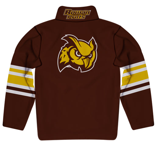 Rowan University Profs RU Vive La Fete Game Day Brown Quarter Zip Pullover Stripes on Sleeves - Vive La Fête - Online Apparel Store