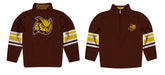 Rowan University Profs RU Vive La Fete Game Day Brown Quarter Zip Pullover Stripes on Sleeves - Vive La Fête - Online Apparel Store