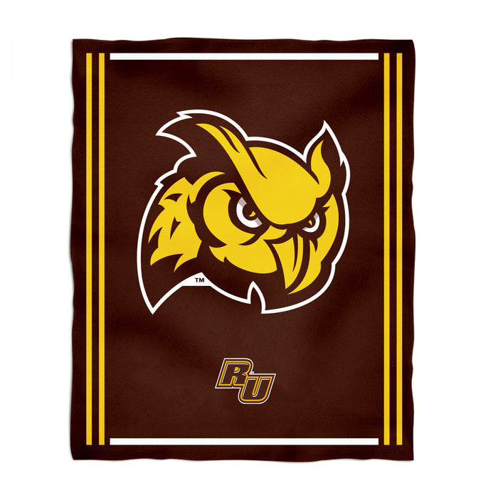 Rowan University Profs RU Vive La Fete Kids Game Day Brown Plush Soft Minky Blanket 36 x 48 Mascot